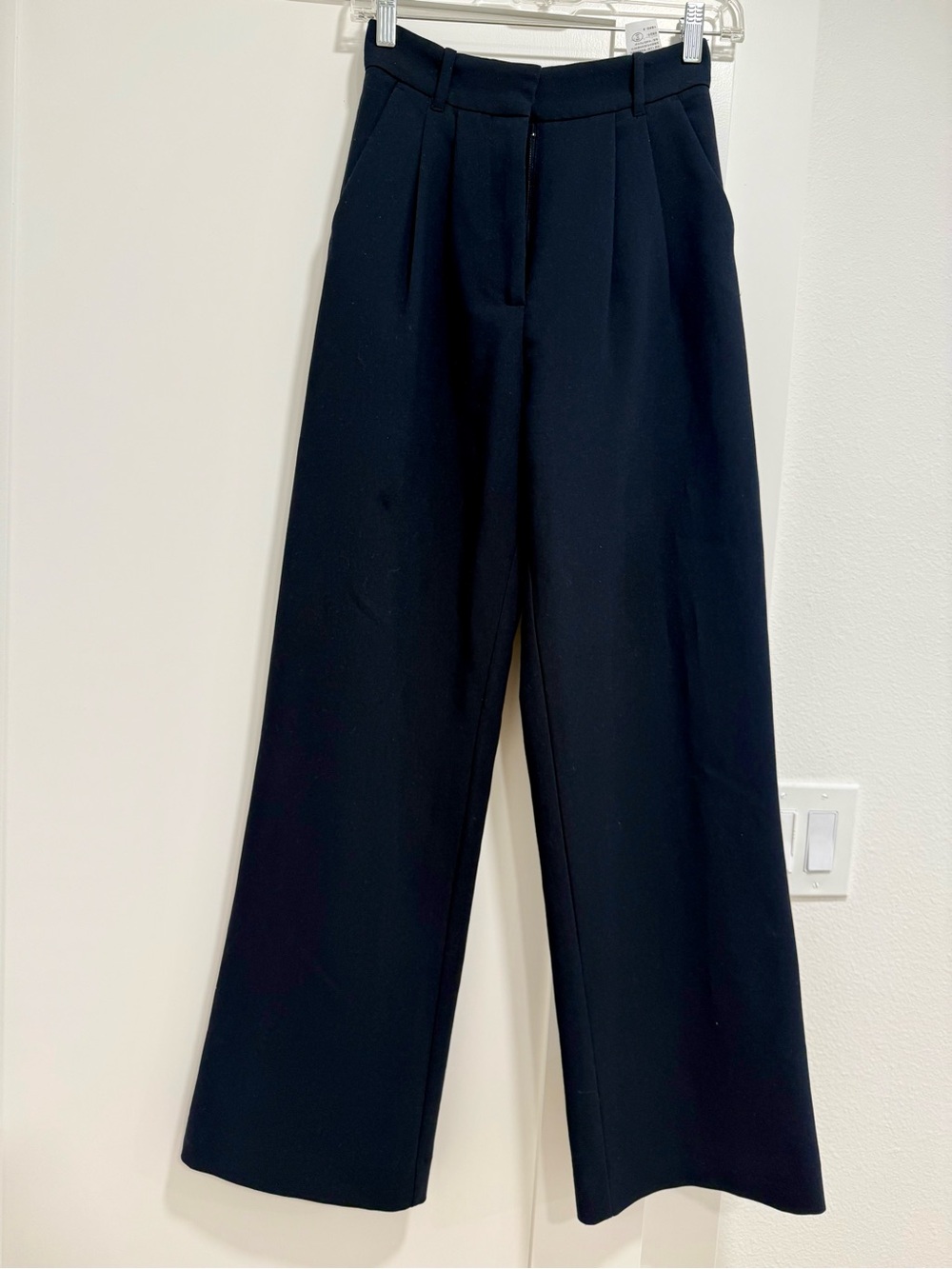 Abercrombie & Fitch Black High-Rise Wide Leg Pants